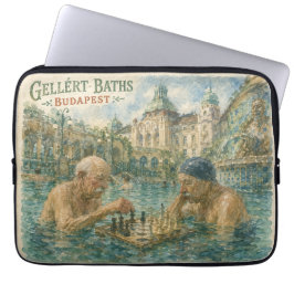 Schaakmatch Gellert Baths Boedapest Hongarije Laptop Sleeve