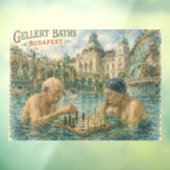 Schaakmatch Gellert Baths Boedapest Hongarije Raamsticker (Vel 3)