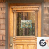 Schaakmatch Gellert Baths Boedapest Hongarije Raamsticker (Huis Deur)