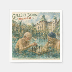 Schaakmatch Gellert Baths Boedapest Hongarije Servet