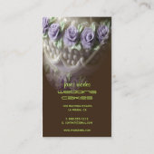 Schaakmessen, donkere chocolade visitekaartje (Achterkant)