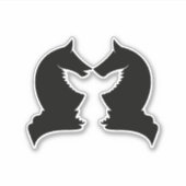 Schaakmessen en adelaars sticker (Voorkant)