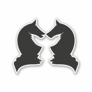 Schaakmessen en adelaars sticker