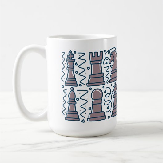 Schaakmok Koffiemok (Links)