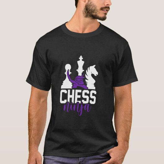 Schaakninja Grappig Bordspel Schaker T-shirt (Voorkant)