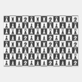 Schaakontwerp inpakpapier Flat Sheet Set (Voorkant 3)