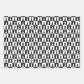 Schaakontwerp inpakpapier Flat Sheet Set (Voorkant 2)