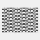 Schaakontwerp inpakpapier Flat Sheet Set (Voorkant)