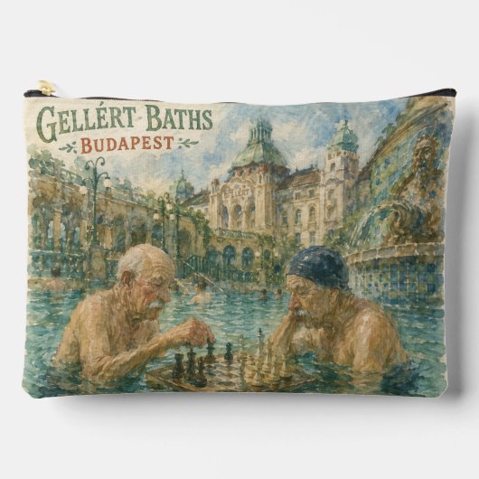 Schaakpartij Gellert Baths Boedapest Hongarije Etui (Voorkant)