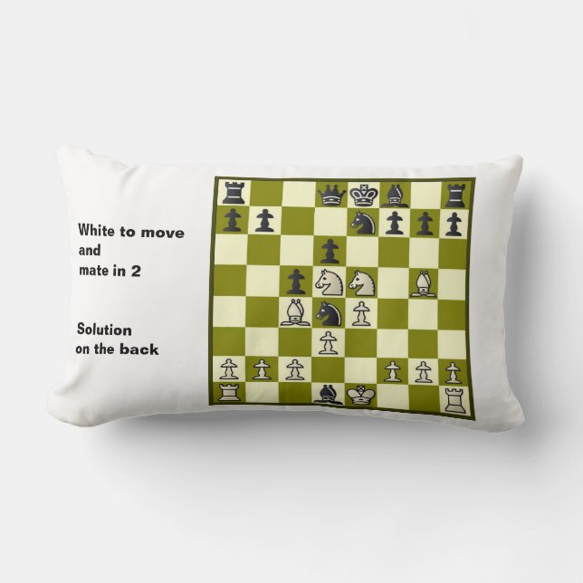 Schaakpartner in 2 puzzel #2 kussen (Voorkant)