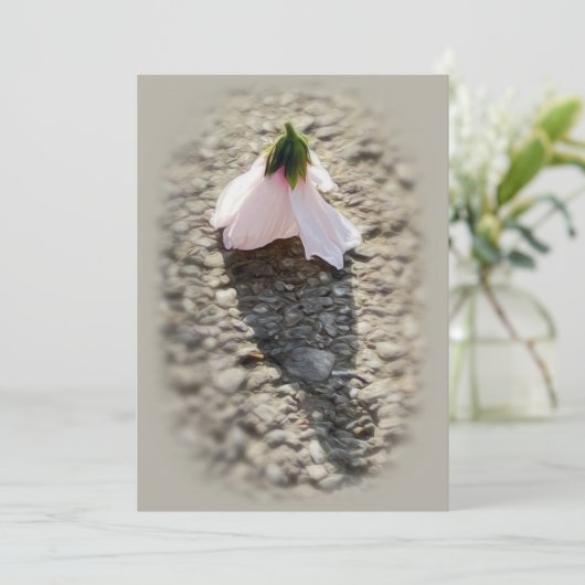 Schaakpion bloem kaart (Staand voorkant)
