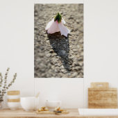 Schaakpion bloem poster (Keuken)