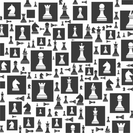 Schaakpuntspatroon - zwart-wit sticker (Voorkant)