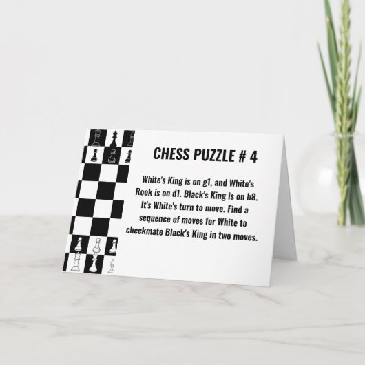 Schaakpuzzel Wenskaarten - Game of Strategy Kaart (Voorkant)
