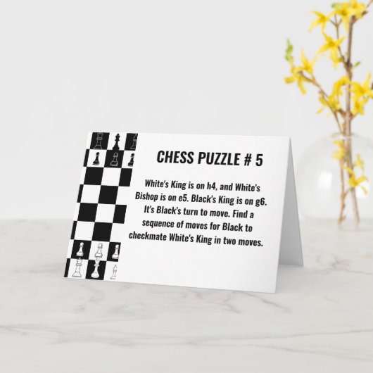 Schaakpuzzel Wenskaarten - Game of Strategy Kaart (Gele Bloem)