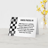 Schaakpuzzel Wenskaarten - Game of Strategy Kaart (Gele Bloem)