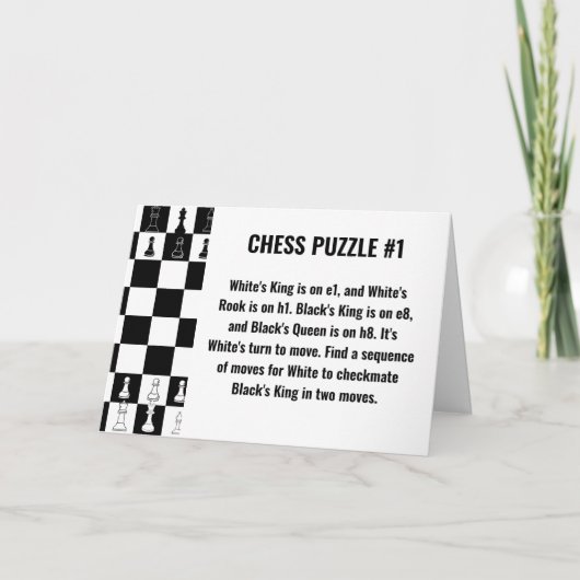 Schaakpuzzel Wenskaarten - Game of Strategy Kaart (Voorkant)