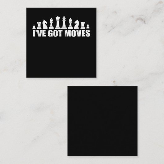 Schaakset artikelen als ik een ventilator heb die  vierkante visitekaartje (Voorkant / Achterkant)