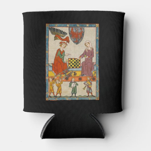 Schaakspel 14e Eeuw Codex Manesse Blikjeskoeler (Voorkant)