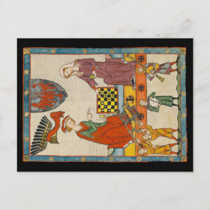 Schaakspel 14e eeuw Codex Manesse Briefkaart