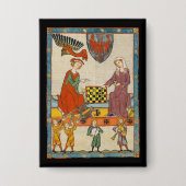 Schaakspel 14e eeuw Codex Manesse Button (Voorkant)