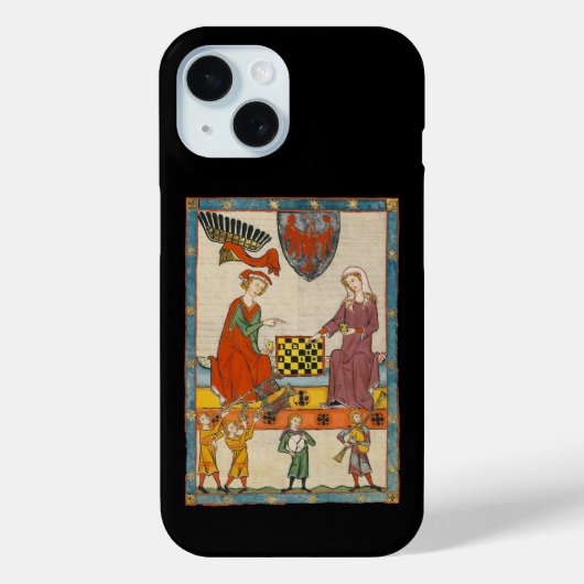 Schaakspel 14e eeuw Codex Manesse Case-Mate iPhone Case (Achterkant)