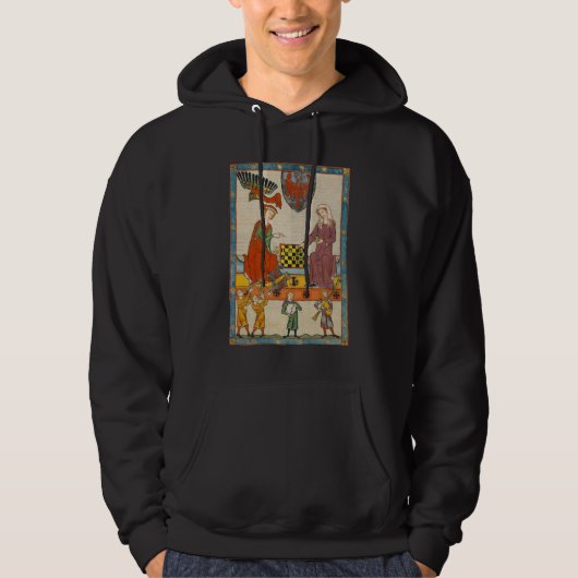Schaakspel 14e eeuw Codex Manesse Hoodie (Voorkant)