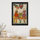 Schaakspel 14e eeuw Codex Manesse Poster (Keuken)