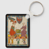 Schaakspel 14e eeuw Codex Manesse Sleutelhanger (Achterkant)