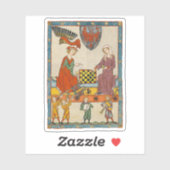 Schaakspel 14e Eeuw Codex Manesse Sticker (Vel)