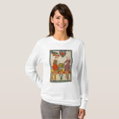Schaakspel 14e eeuw Codex Manesse T-shirt (Voorkant volledig)