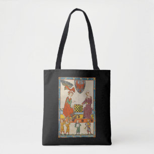 Schaakspel 14e eeuw Codex Manesse Tote Bag
