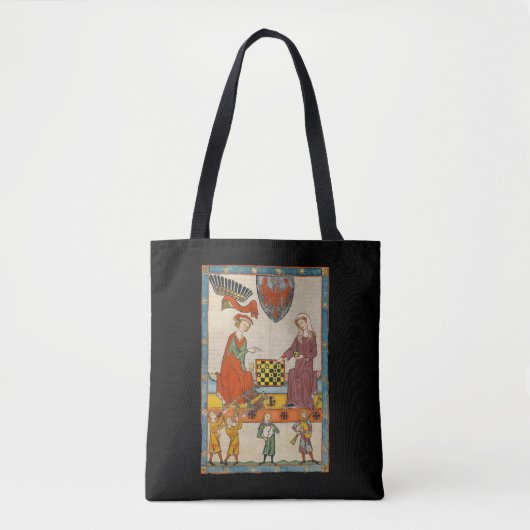 Schaakspel 14e eeuw Codex Manesse Tote Bag (Voorkant)