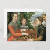 Schaakspel, 1555 briefkaart (Voorkant / Achterkant)