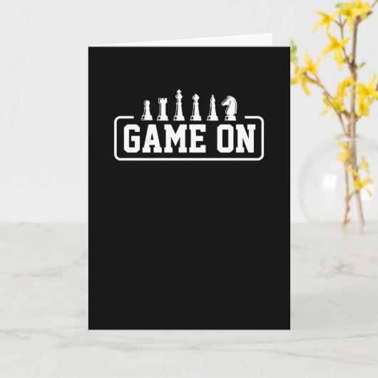 Schaakspel aan kaart (Gele Bloem)