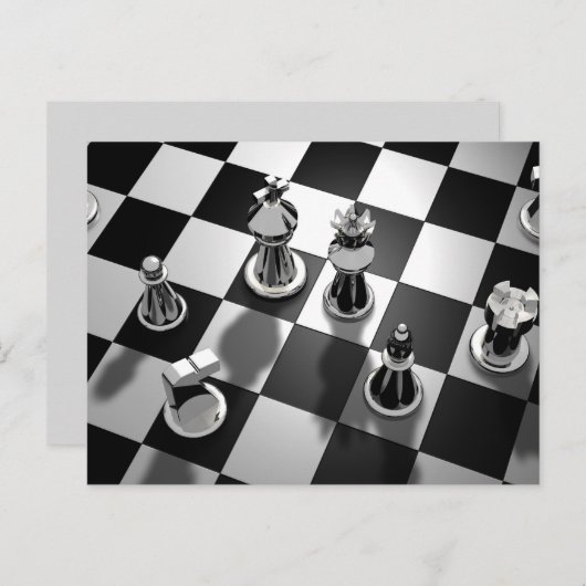 schaakspel briefkaart (Voorkant / Achterkant)