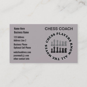 Schaakspel   Chess Coach Visitekaartje