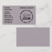 Schaakspel | Chess Coach Visitekaartje (Voorkant / Achterkant)