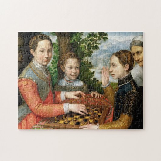 Schaakspel door Sofonisba Anguissola - Circa 1555 Legpuzzel (Horizontaal)