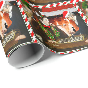 Schaakspel Kerstcadeau Cadeaupapier