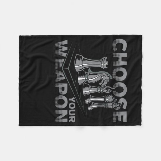 Schaakspel Kies je wapen Fleece Deken (Voorkant (Horizontaal))