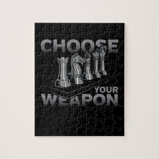 Schaakspel Kies je wapen Legpuzzel (Verticaal)