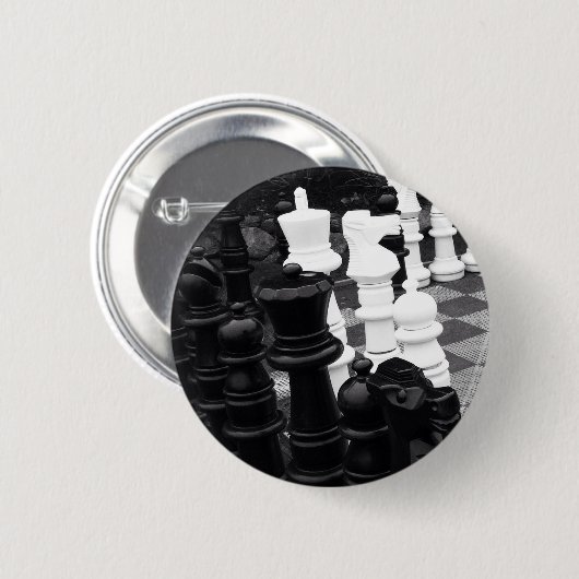 Schaakspel Knop Ronde Button 5,7 Cm (Voorkant /achterkant)