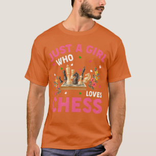 Schaakspel liefhebber gewoon een meisje dat van sc t-shirt