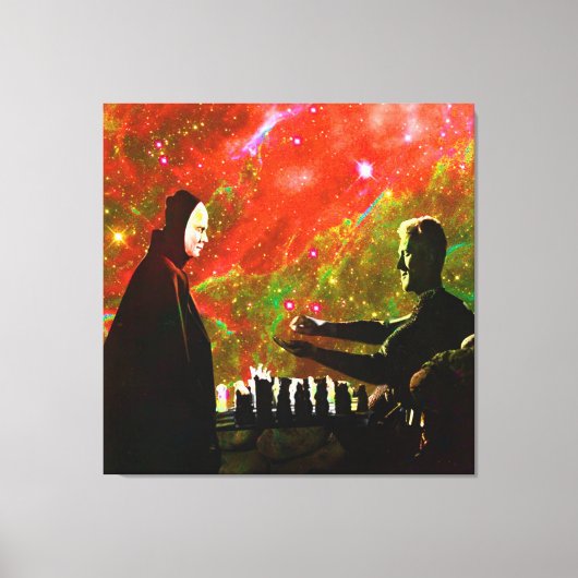 Schaakspel met de Dood Canvas Afdruk (Voorkant)