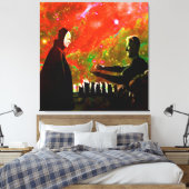 Schaakspel met de Dood Canvas Afdruk (Insitu (Slaapkamer))