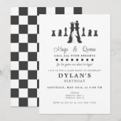 Schaakspel Night Any Age Verjaardag Bel je ridder Kaart (Voorkant / Achterkant)