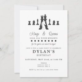 Schaakspel Night Any Age Verjaardag Bel je ridder Kaart