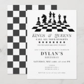 Schaakspel Night Bel je ridder op elke leeftijd Ve Kaart (Voorkant / Achterkant)