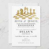 Schaakspel Night Bel je ridders Gouden Verjaardag Kaart (Voorkant)